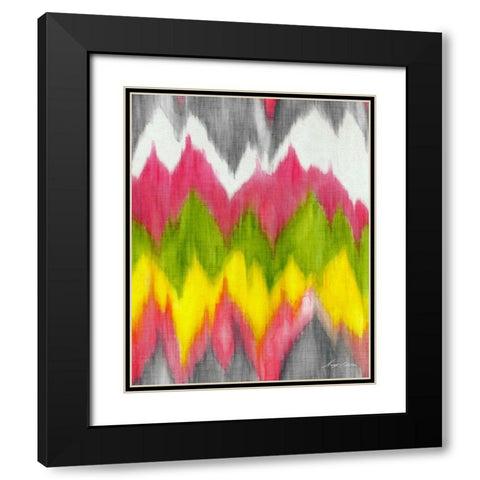 Vibrant Crests II Black Modern Wood Framed Art Print with Double Matting by Edwins, Hugo