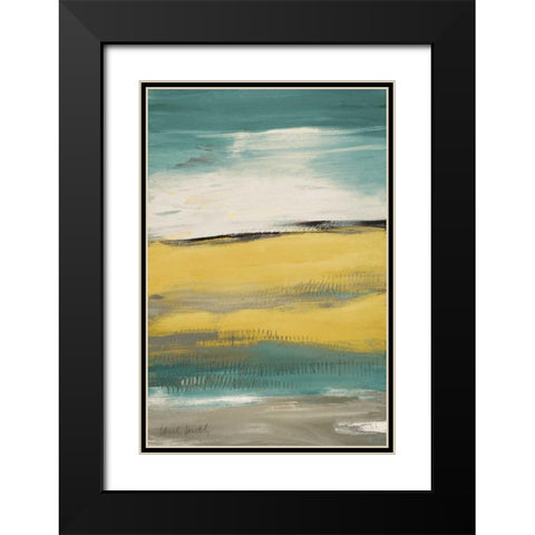 Flatlands Teal Black Modern Wood Framed Art Print with Double Matting by Loreth, Lanie