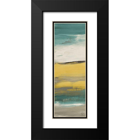 Flatlands Teal III Black Modern Wood Framed Art Print with Double Matting by Loreth, Lanie