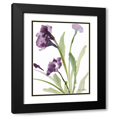 Purple Belles I Black Modern Wood Framed Art Print with Double Matting by Loreth, Lanie