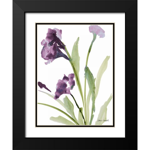 Purple Belles I Black Modern Wood Framed Art Print with Double Matting by Loreth, Lanie