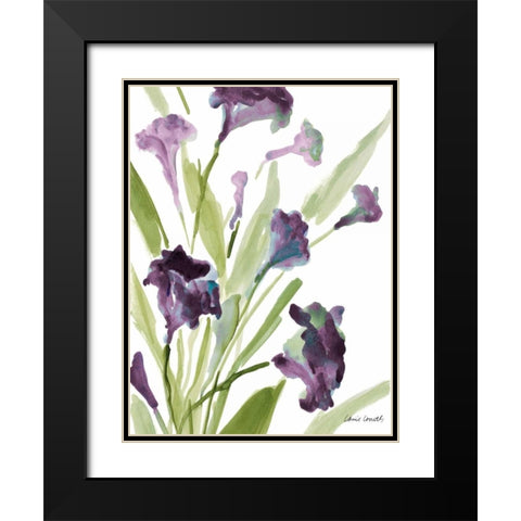 Purple Belles II Black Modern Wood Framed Art Print with Double Matting by Loreth, Lanie