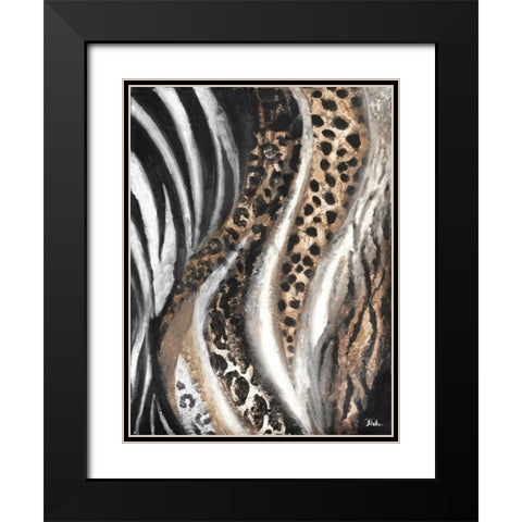 Light African Touch I Black Modern Wood Framed Art Print with Double Matting by Pinto, Patricia