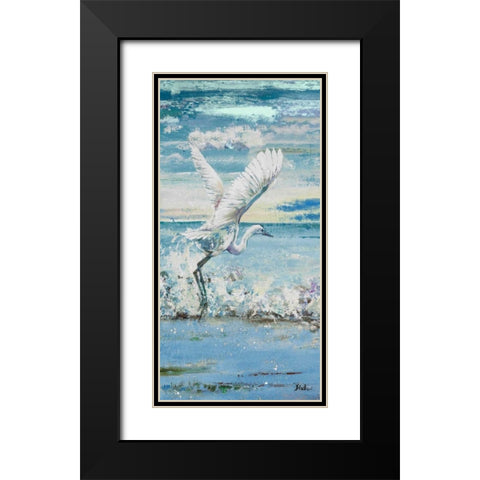 Great Blue Egret I Black Modern Wood Framed Art Print with Double Matting by Pinto, Patricia