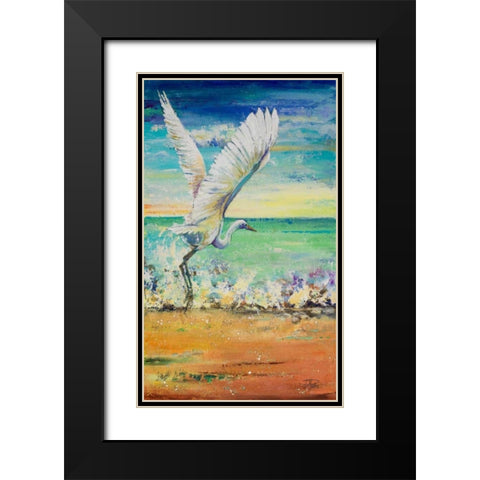 Great Egret I Black Modern Wood Framed Art Print with Double Matting by Pinto, Patricia