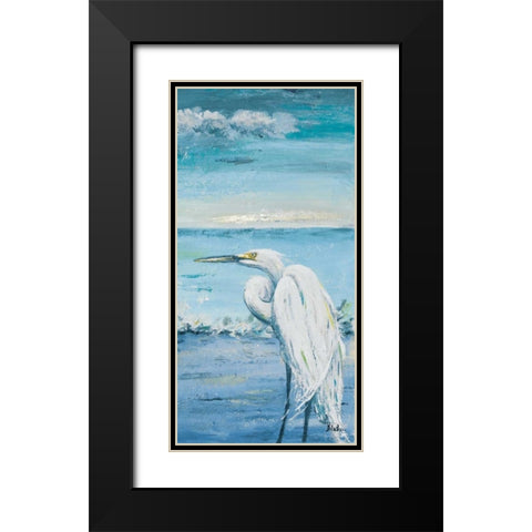 Great Blue Egret II Black Modern Wood Framed Art Print with Double Matting by Pinto, Patricia