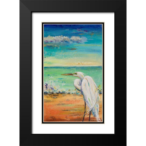 Great Egret II Black Modern Wood Framed Art Print with Double Matting by Pinto, Patricia