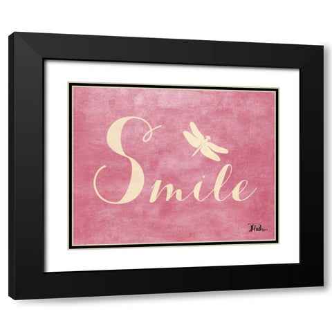 Laugh and Smile II Black Modern Wood Framed Art Print with Double Matting by Pinto, Patricia
