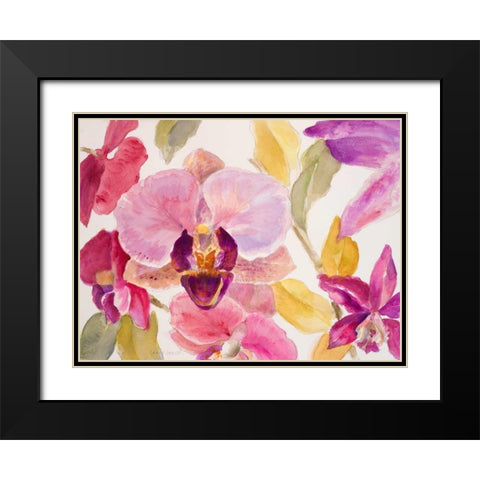 Radiant Orchid II Black Modern Wood Framed Art Print with Double Matting by Loreth, Lanie