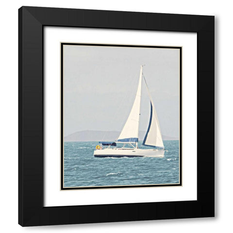 Sailing the Ocean Black Modern Wood Framed Art Print with Double Matting by Mansfield, Kathy