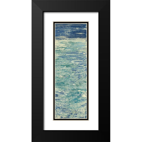 The Lake Panel II Black Modern Wood Framed Art Print with Double Matting by Mercado, M.