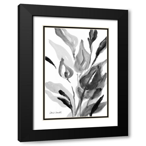 Dark Florals Vertical Black Modern Wood Framed Art Print with Double Matting by Loreth, Lanie