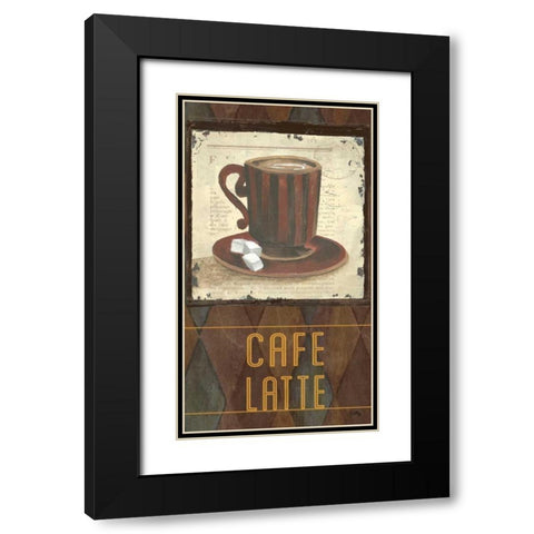 Argyle Coffee I Black Modern Wood Framed Art Print with Double Matting by Medley, Elizabeth