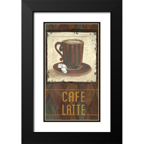 Argyle Coffee I Black Modern Wood Framed Art Print with Double Matting by Medley, Elizabeth
