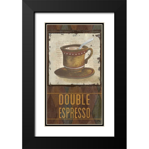 Argyle Coffee II Black Modern Wood Framed Art Print with Double Matting by Medley, Elizabeth