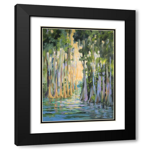 Through the Marsh II Black Modern Wood Framed Art Print with Double Matting by Slivka, Jane