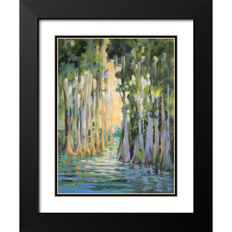 Through the Marsh II Black Modern Wood Framed Art Print with Double Matting by Slivka, Jane