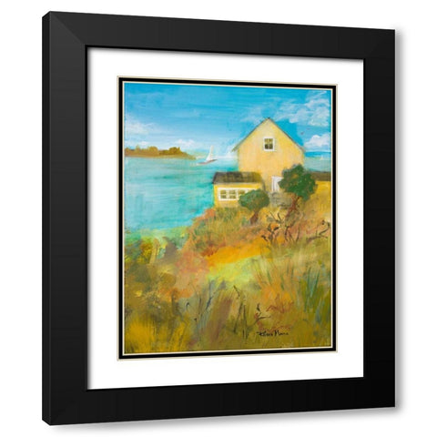 Home By the Sea Black Modern Wood Framed Art Print with Double Matting by Maria, Robin