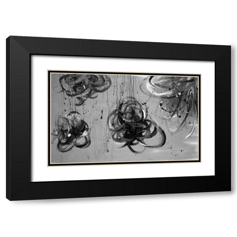 Forms of Gray Black Modern Wood Framed Art Print with Double Matting by Marie, Addie