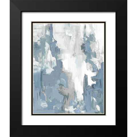 Blue Serenade Black Modern Wood Framed Art Print with Double Matting by Loreth, Lanie