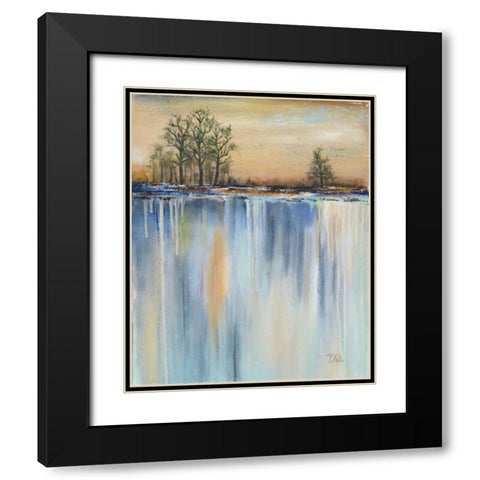 Paysage II Black Modern Wood Framed Art Print with Double Matting by Pinto, Patricia