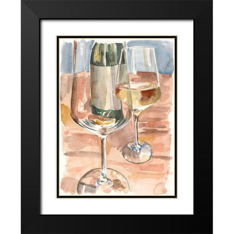 Wine Series I Black Modern Wood Framed Art Print with Double Matting by French-Roussia, Heather A.