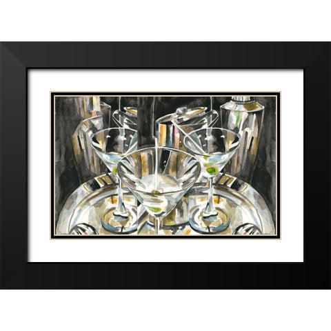 Late Night Out Black Modern Wood Framed Art Print with Double Matting by French-Roussia, Heather A.