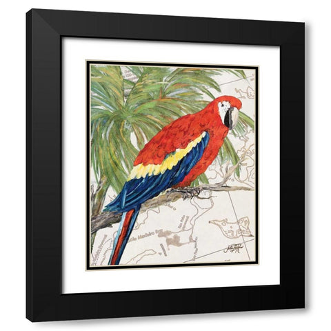 Another Bird in Paradise I Black Modern Wood Framed Art Print with Double Matting by DeRice, Julie