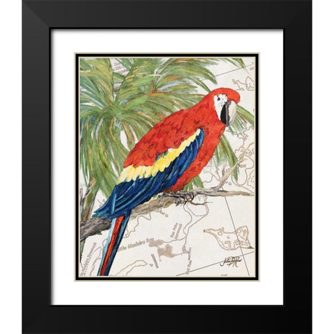Another Bird in Paradise I Black Modern Wood Framed Art Print with Double Matting by DeRice, Julie