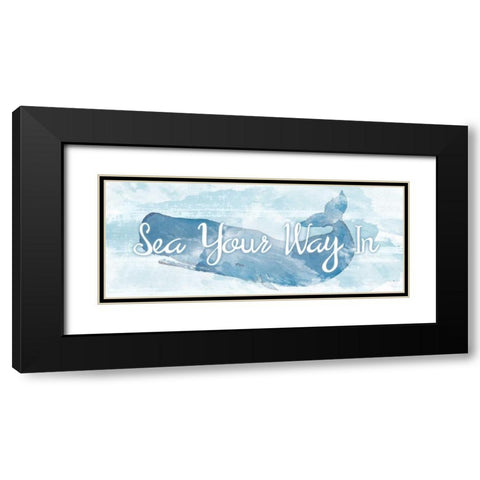 Whale-Come Home Black Modern Wood Framed Art Print with Double Matting by DeRice, Julie