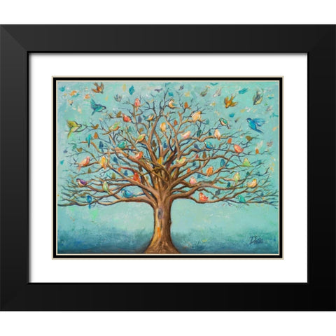 Migration Black Modern Wood Framed Art Print with Double Matting by Pinto, Patricia