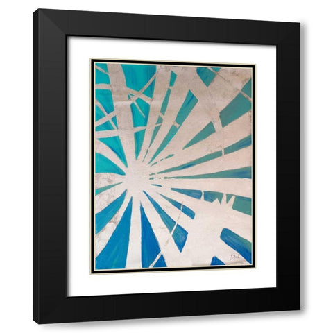 Silver Palms II Black Modern Wood Framed Art Print with Double Matting by Pinto, Patricia