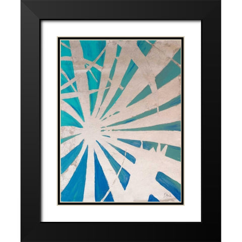 Silver Palms II Black Modern Wood Framed Art Print with Double Matting by Pinto, Patricia