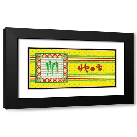 Chili Fiesta Panel I Black Modern Wood Framed Art Print with Double Matting by Metz, Andi