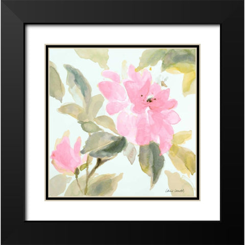 Early Pink Blooms I Black Modern Wood Framed Art Print with Double Matting by Loreth, Lanie