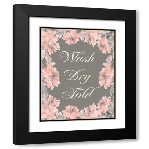 Wash Dry Fold Black Modern Wood Framed Art Print with Double Matting by Loreth, Lanie