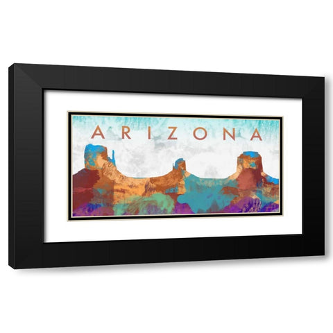 Arizona Black Modern Wood Framed Art Print with Double Matting by Meneely, Dan