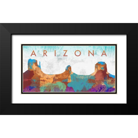 Arizona Black Modern Wood Framed Art Print with Double Matting by Meneely, Dan
