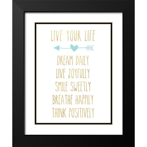 Break the Rules I Black Modern Wood Framed Art Print with Double Matting by SD Graphics Studio