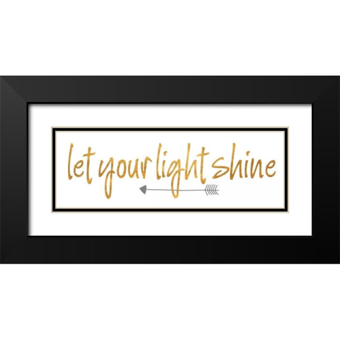 Light I Black Modern Wood Framed Art Print with Double Matting by SD Graphics Studio
