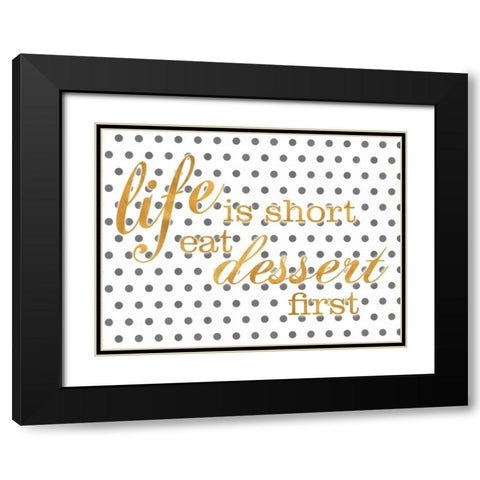 Life I Black Modern Wood Framed Art Print with Double Matting by SD Graphics Studio