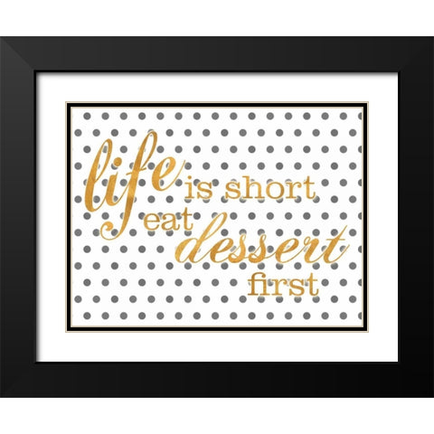 Life I Black Modern Wood Framed Art Print with Double Matting by SD Graphics Studio