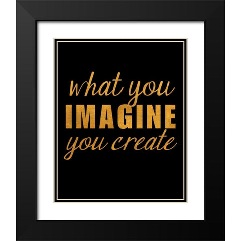 Smile Imagine II Black Modern Wood Framed Art Print with Double Matting by Studio, SD Graphics