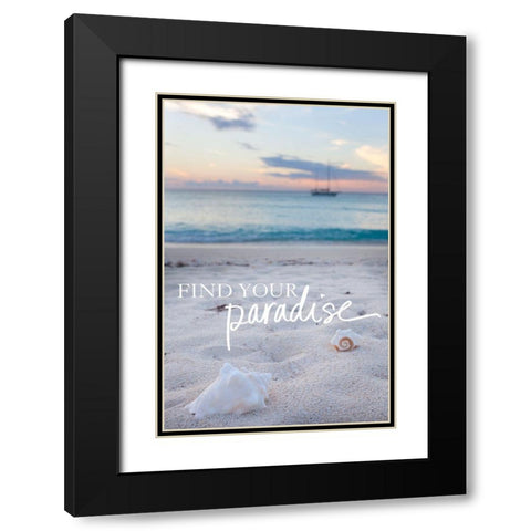 Find Your Paradise Black Modern Wood Framed Art Print with Double Matting by Bryant, Susan