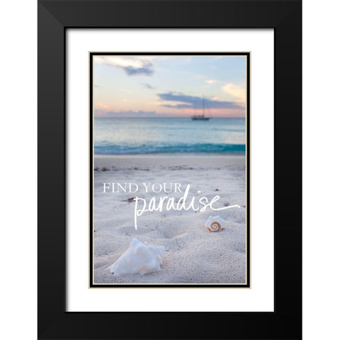 Find Your Paradise Black Modern Wood Framed Art Print with Double Matting by Bryant, Susan