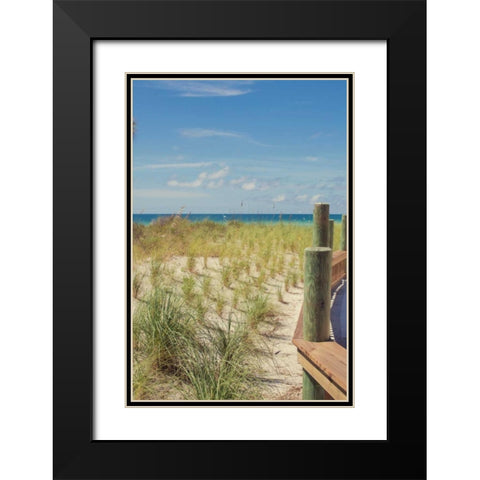 Coast Dock II Black Modern Wood Framed Art Print with Double Matting by Bryant, Susan