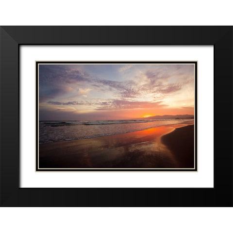 Golden Sunset Black Modern Wood Framed Art Print with Double Matting by Bryant, Susan
