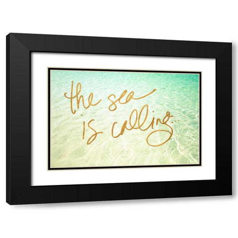 The Sea is Calling Black Modern Wood Framed Art Print with Double Matting by Bryant, Susan