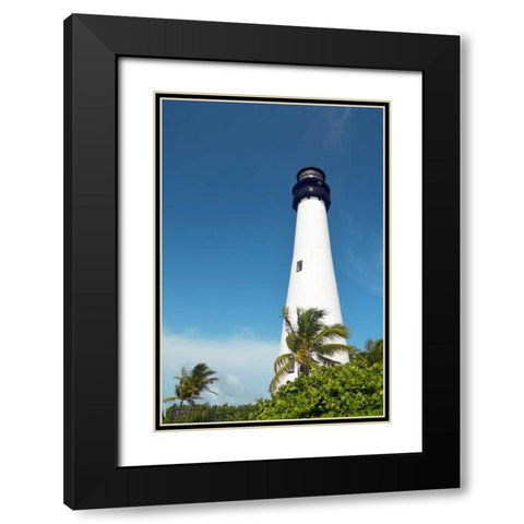 South Lighthouse Black Modern Wood Framed Art Print with Double Matting by Peck, Gail