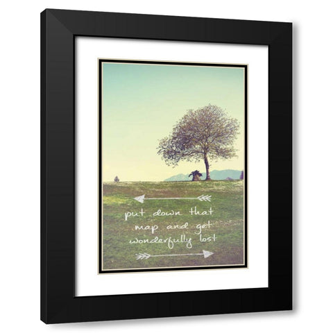 Wonderfully Lost Black Modern Wood Framed Art Print with Double Matting by Peck, Gail